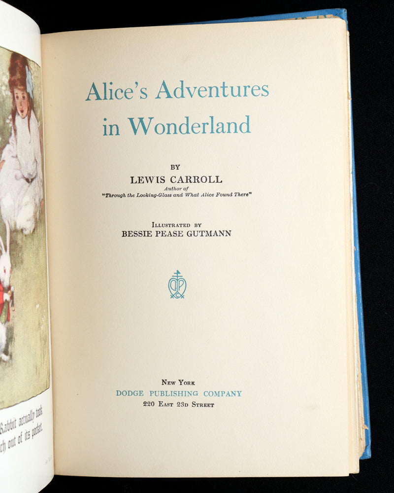 1907 Rare Book - Alice in Wonderland Illustrated by Bessie Pease Gutmann