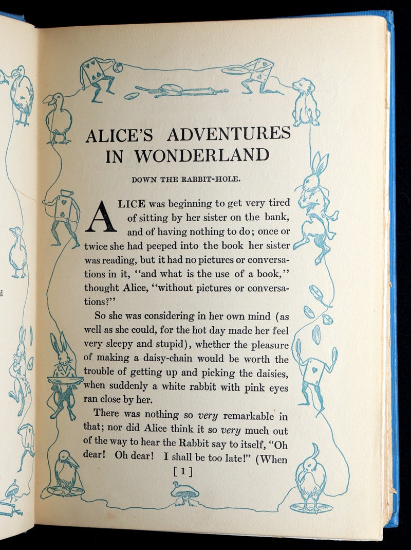 1907 Rare Book - Alice in Wonderland Illustrated by Bessie Pease Gutmann