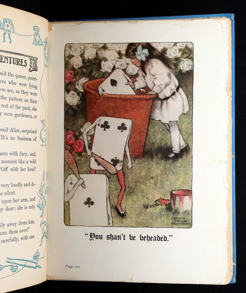 1907 Rare Book - Alice in Wonderland Illustrated by Bessie Pease Gutmann