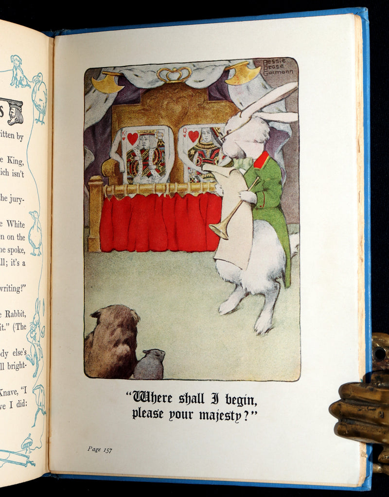 1907 Rare Book - Alice in Wonderland Illustrated by Bessie Pease Gutmann