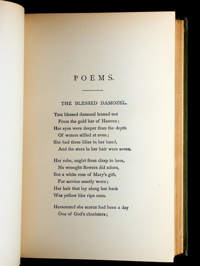 1897 Rare Author’s Edition – Dante Gabriel Rossetti’s Poems. Pre-Raphaelite
