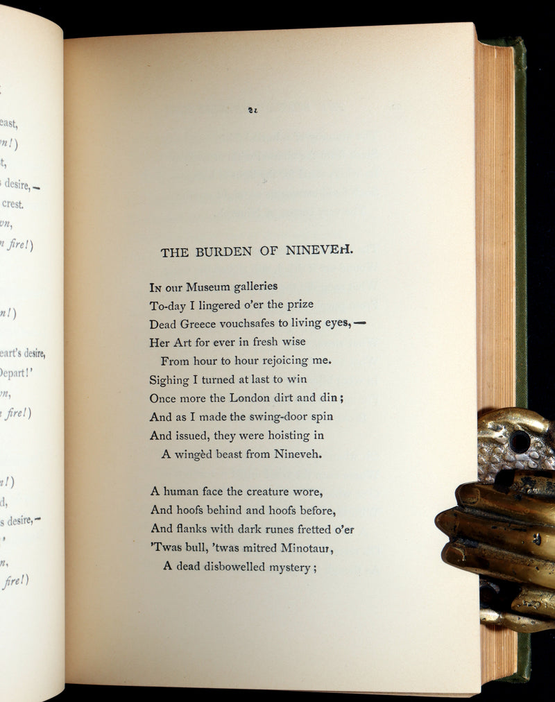 1897 Rare Author’s Edition – Dante Gabriel Rossetti’s Poems. Pre-Raphaelite