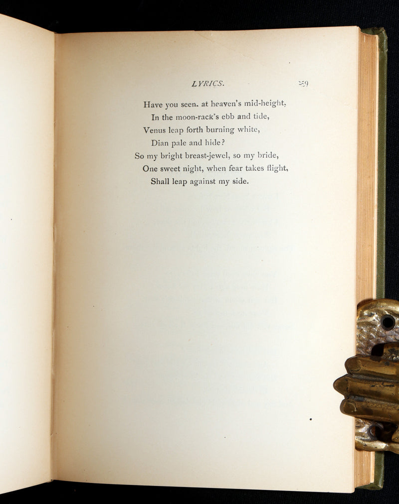 1897 Rare Author’s Edition – Dante Gabriel Rossetti’s Poems. Pre-Raphaelite