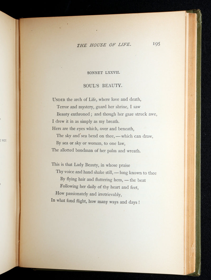 1897 Rare Author’s Edition – Dante Gabriel Rossetti’s Poems. Pre-Raphaelite
