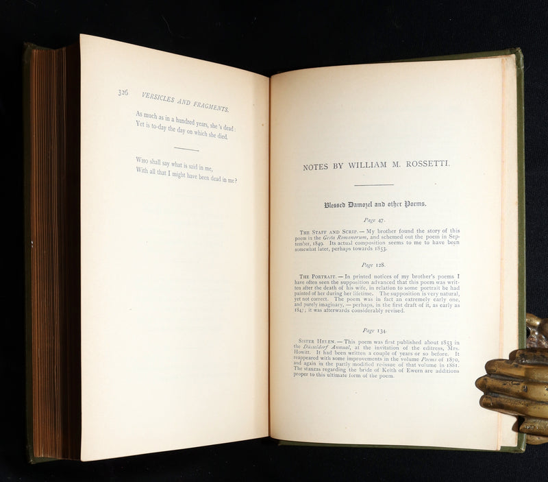 1897 Rare Author’s Edition – Dante Gabriel Rossetti’s Poems. Pre-Raphaelite