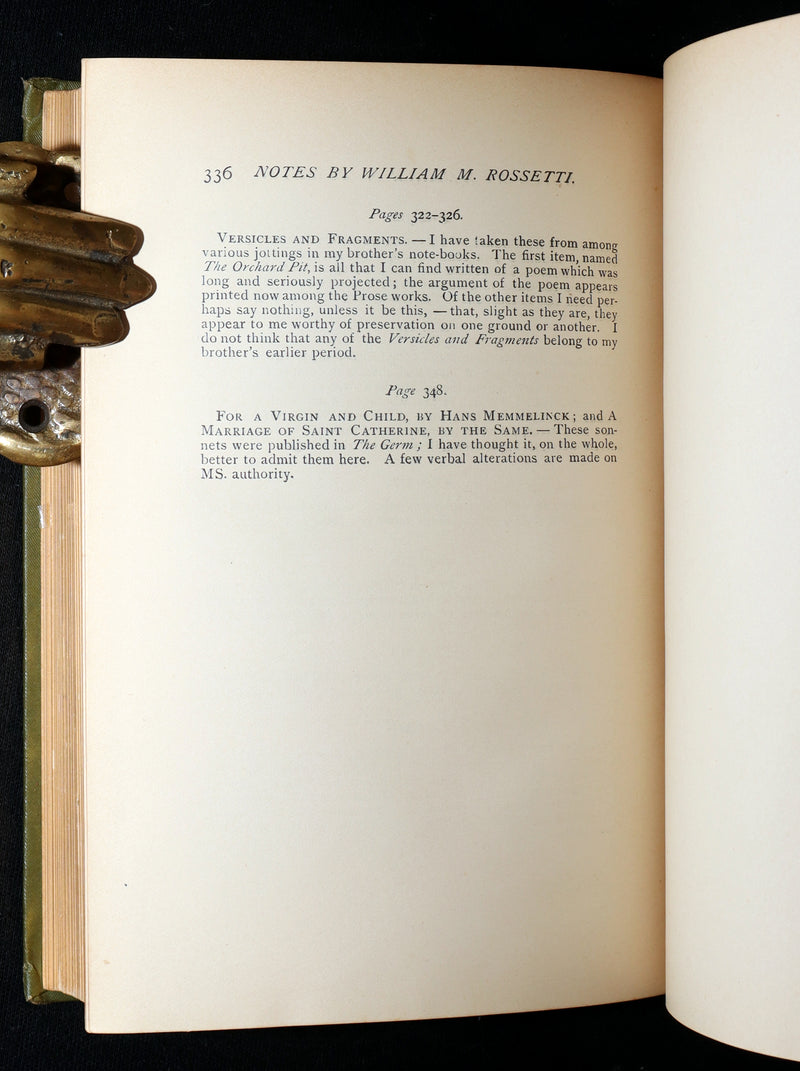 1897 Rare Author’s Edition – Dante Gabriel Rossetti’s Poems. Pre-Raphaelite