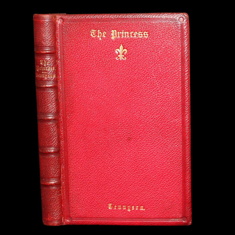 1867 Near fine Red Morocco Binding - The Princess by Alfred Tennyson