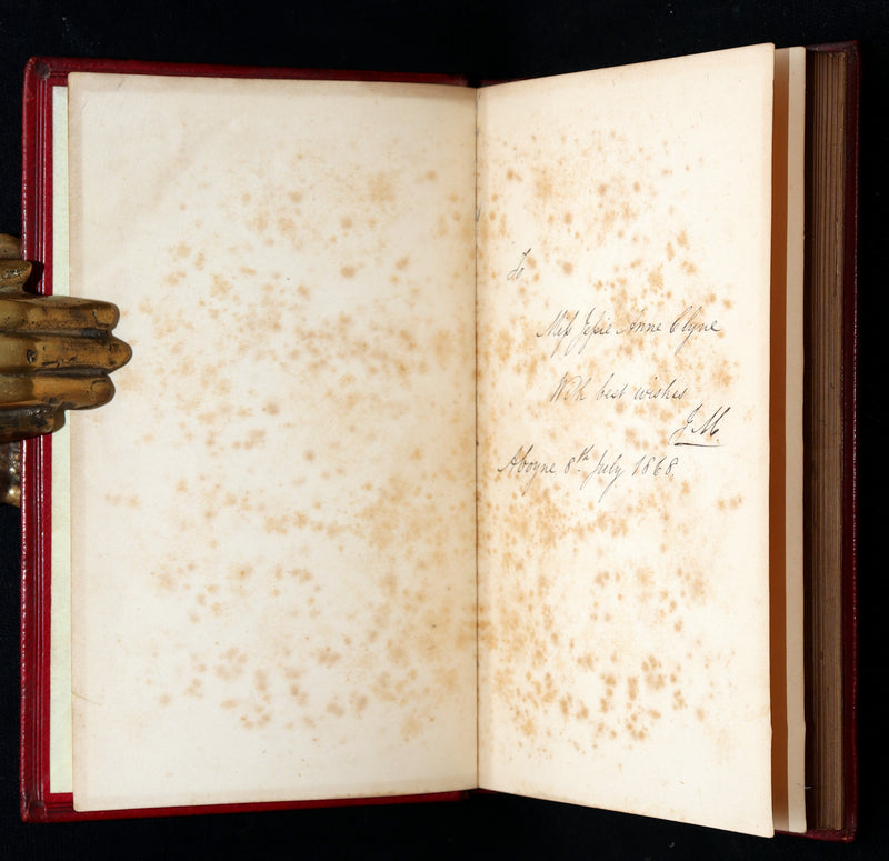 1867 Near fine Red Morocco Binding - The Princess by Alfred Tennyson