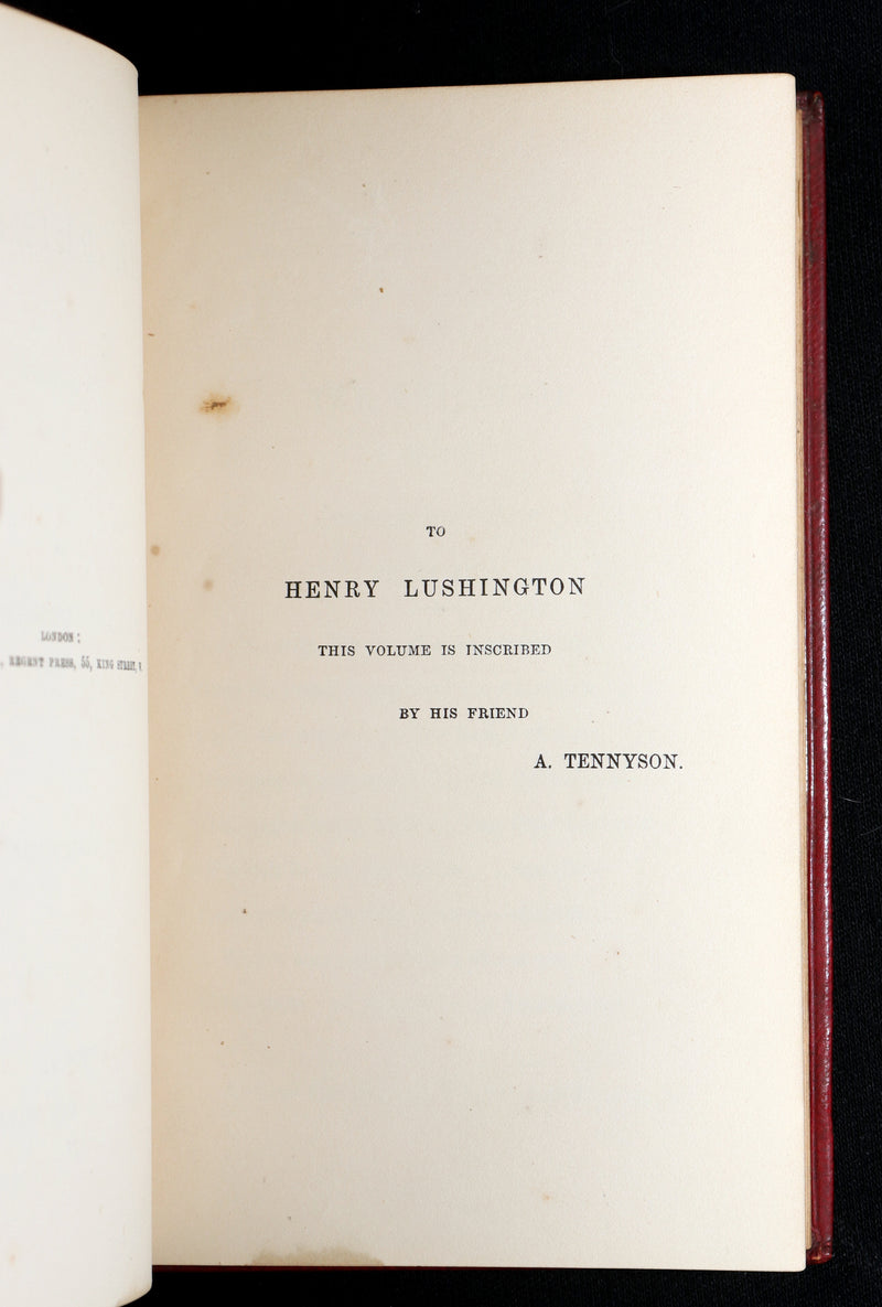 1867 Near fine Red Morocco Binding - The Princess by Alfred Tennyson