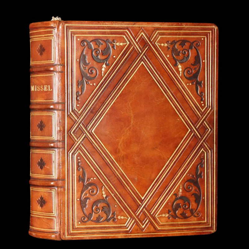 1910 Rare Art Nouveau binding - French Medieval Revival Missal of Chivalry