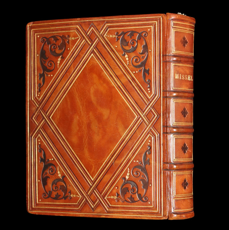 1910 Rare Art Nouveau binding - French Medieval Revival Missal of Chivalry