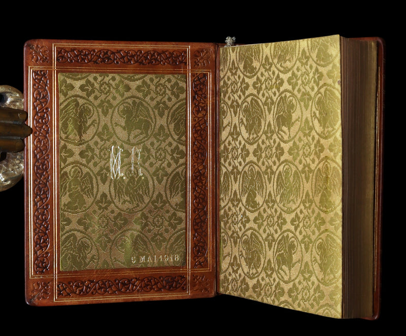 1910 Rare Art Nouveau binding - French Medieval Revival Missal of Chivalry