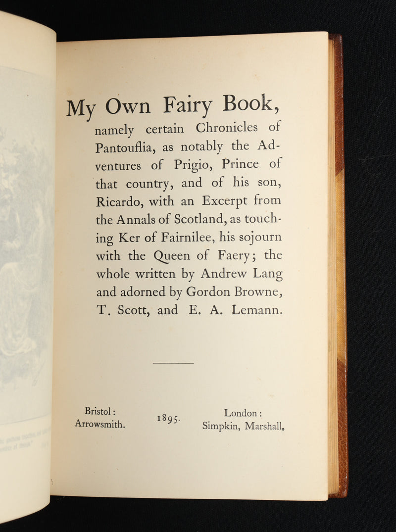 1895 First Edition in Riviere and Son Binding - My Own Fairy Book by Andrew Lang