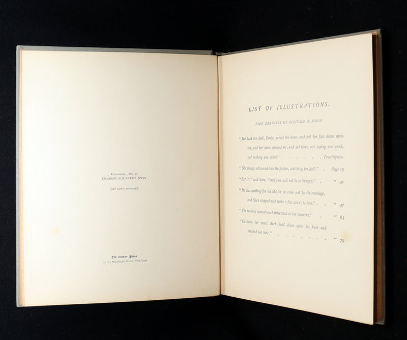 1893 Rare Book - Sara Crewe by Frances Hodgson Burnett. Illustrated