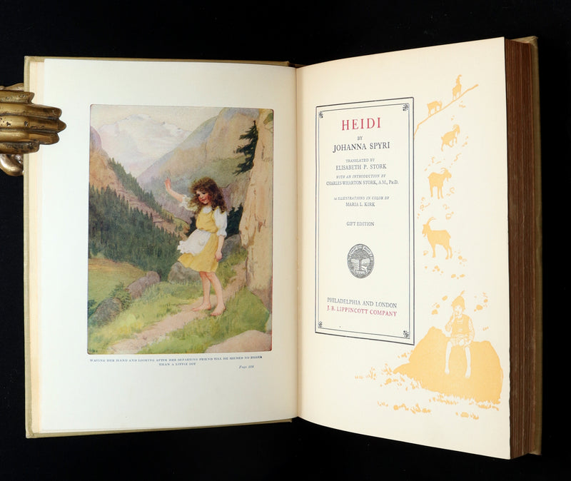 1919 Rare Gift Edition - HEIDI by Johanna Spyri illustrated by Maria L. Kirk