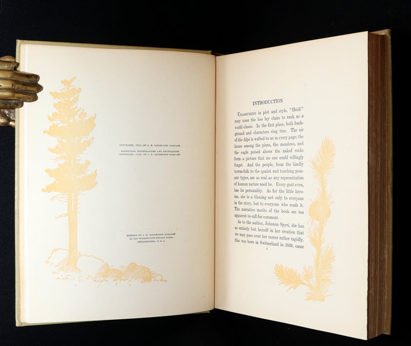 1919 Rare Gift Edition - HEIDI by Johanna Spyri illustrated by Maria L. Kirk