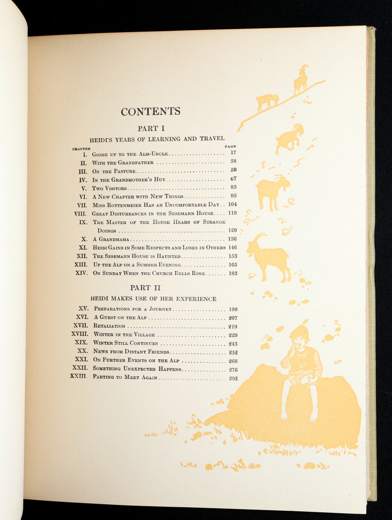 1919 Rare Gift Edition - HEIDI by Johanna Spyri illustrated by Maria L. Kirk