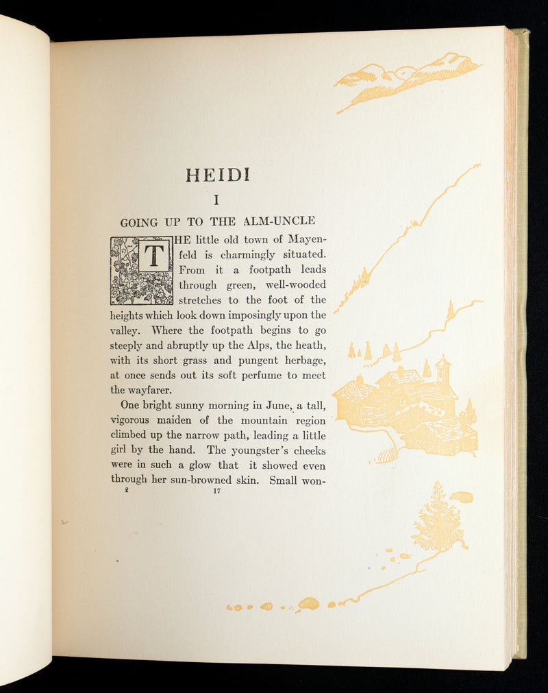 1919 Rare Gift Edition - HEIDI by Johanna Spyri illustrated by Maria L. Kirk
