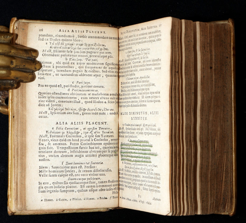 1663 Rare Latin Vellum Book – Erasmus Adagiorum Epitome, Antiquity Proverbs