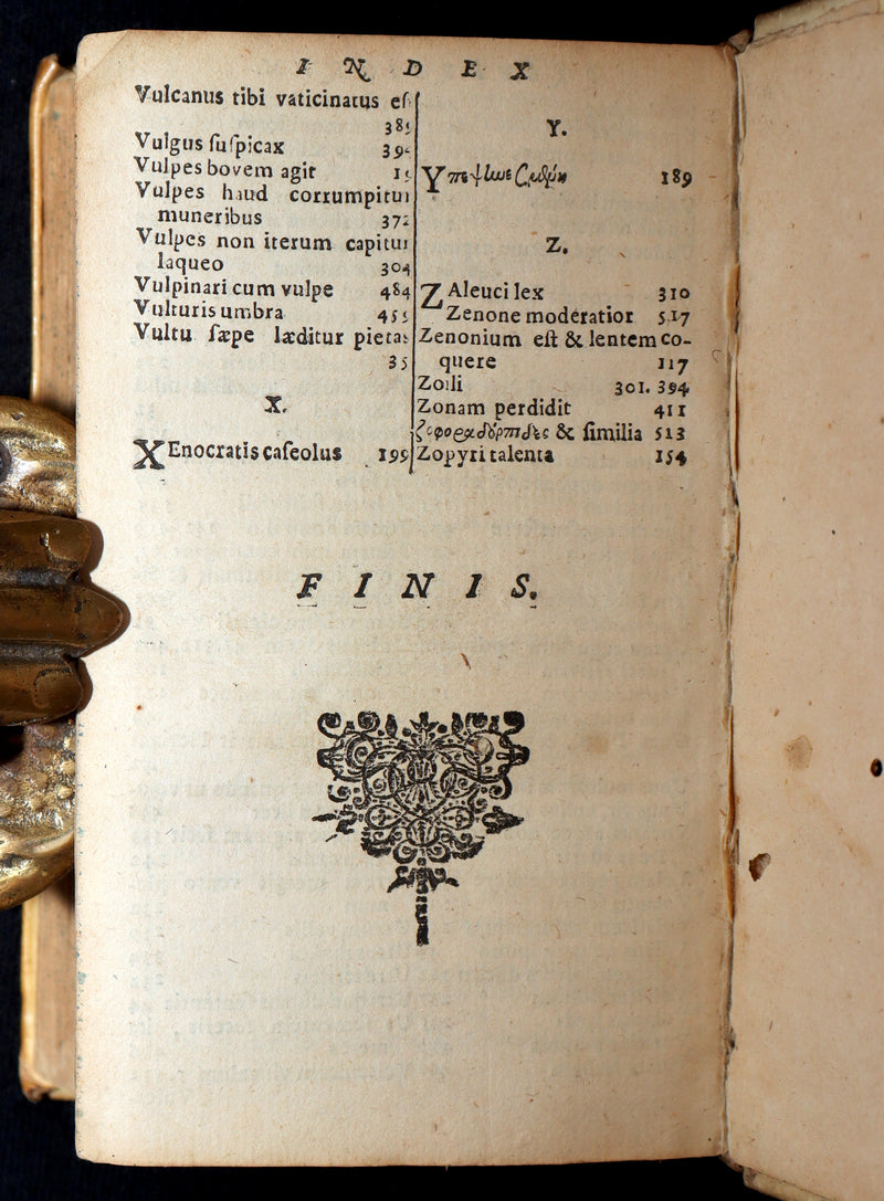 1663 Rare Latin Vellum Book – Erasmus Adagiorum Epitome, Antiquity Proverbs