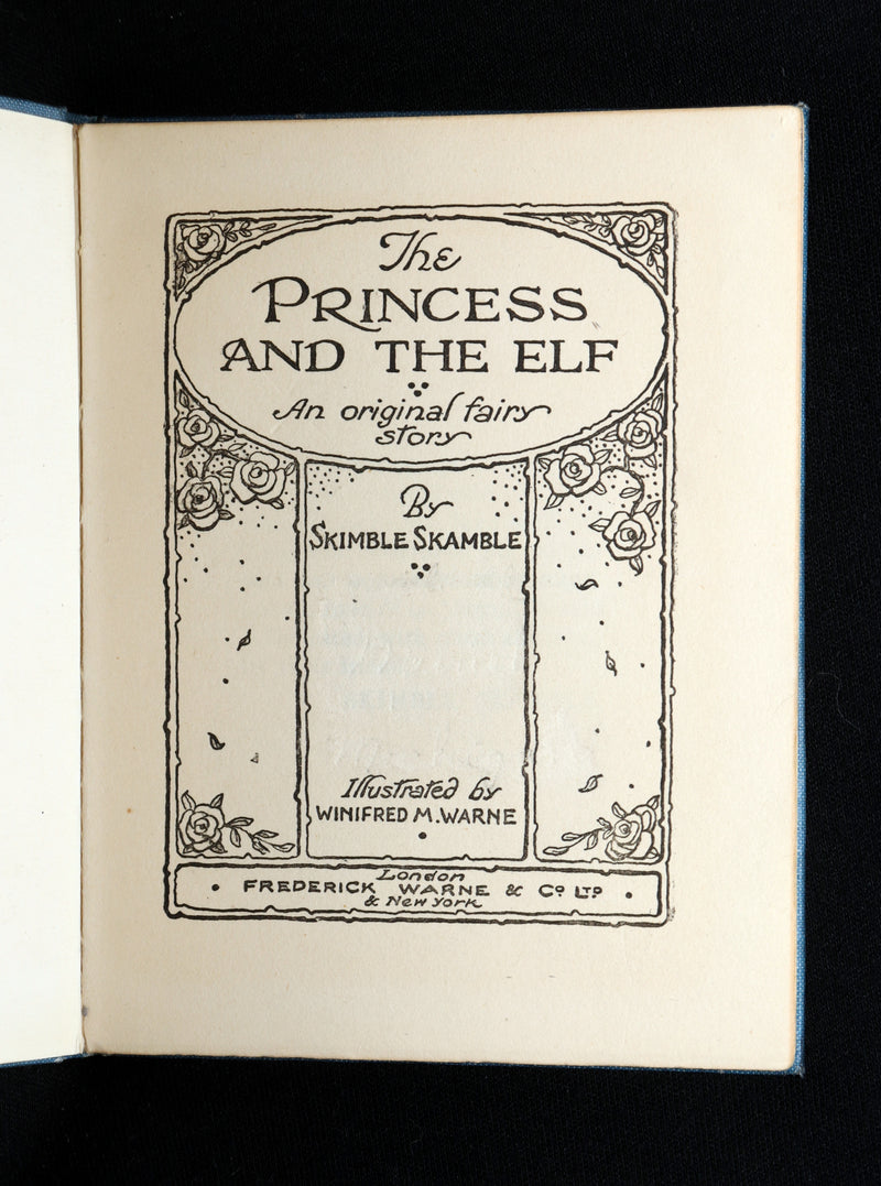 1920 Scarce Book - The Princess and the Elf, A Fairy Story by Winifred M. Warne