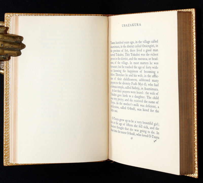 1927 Rare Sangorski Binding - Kwaidan, Japanese Ghost Stories by Lafcadio Hearn
