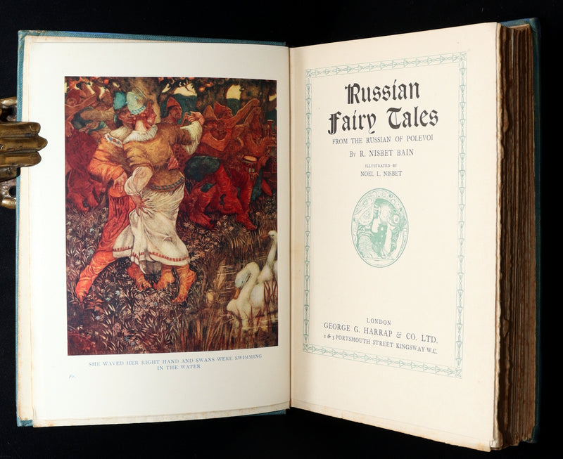 1920 Rare Book - Russian Fairy Tales Illustrated by Noel L. Nisbet