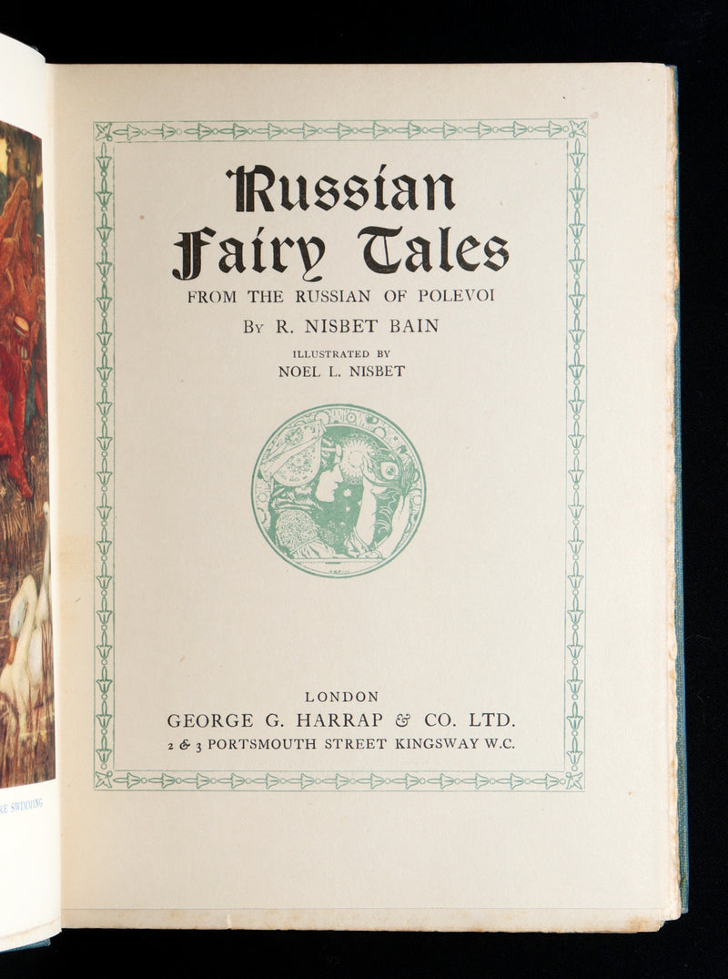 1920 Rare Book - Russian Fairy Tales Illustrated by Noel L. Nisbet