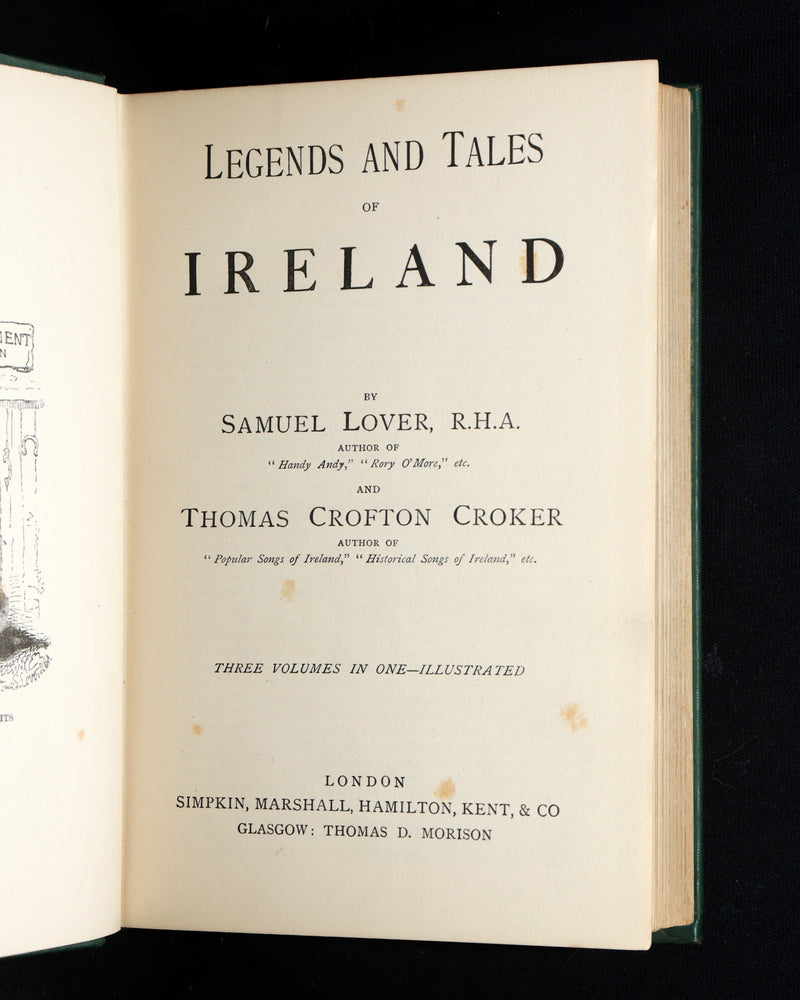 1900 Rare Book -  Legends and Fairy Tales of Ireland by Lover and Croker