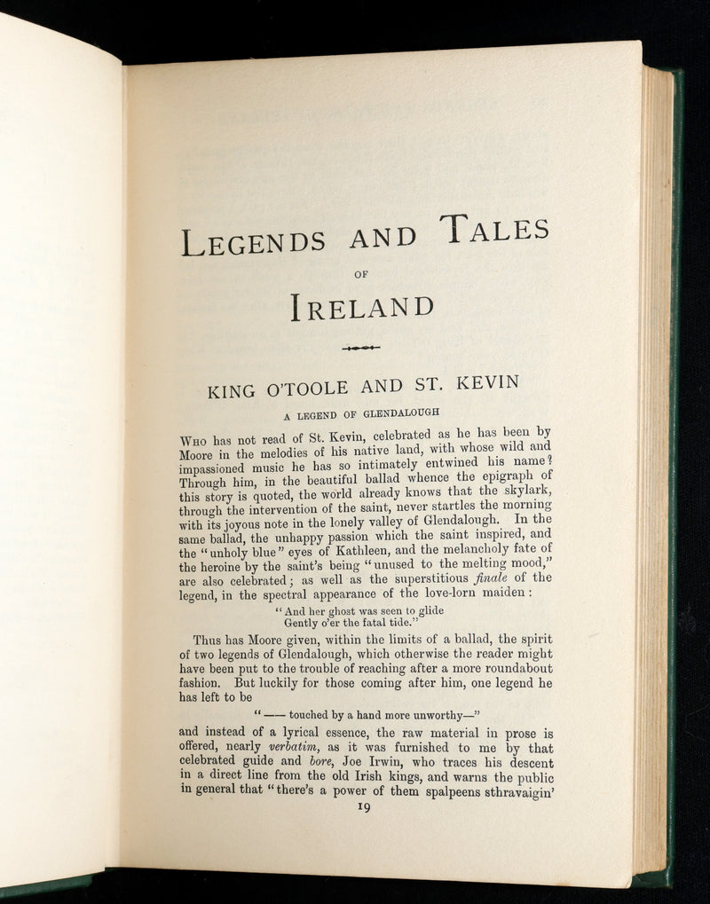 1900 Rare Book -  Legends and Fairy Tales of Ireland by Lover and Croker