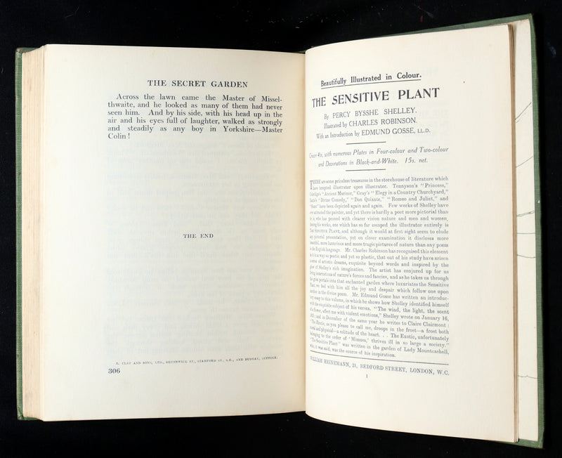 1911 Rare First Edition – The Secret Garden Illustrated by Charles Robinson