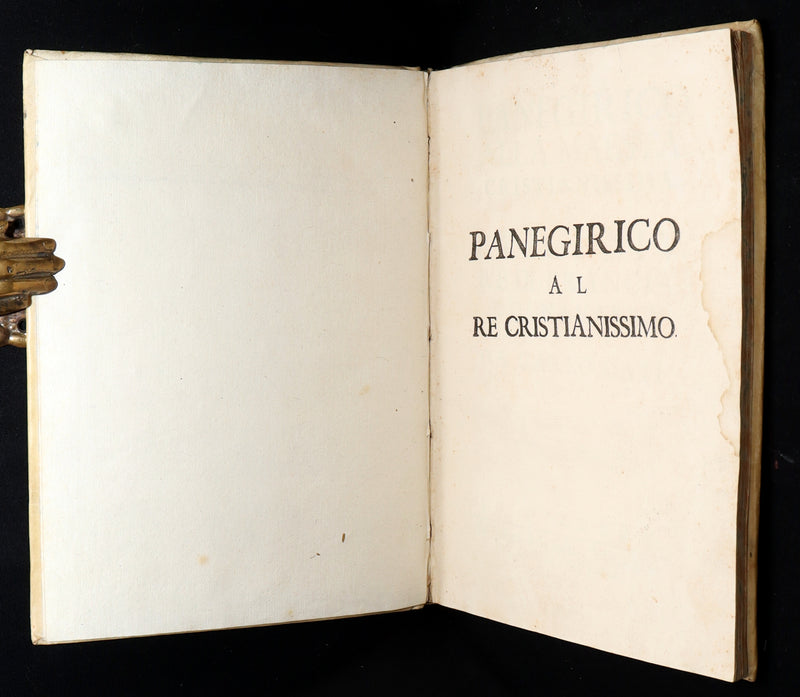 1669 Rare Italian Vellum Book -  Oration in praise of Louis XIV King of France