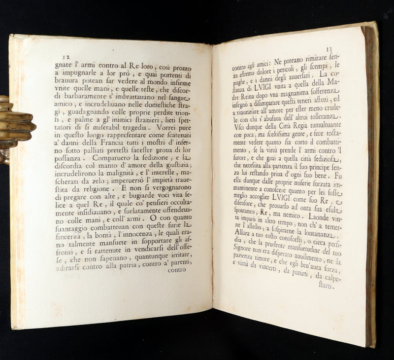 1669 Rare Italian Vellum Book -  Oration in praise of Louis XIV King of France