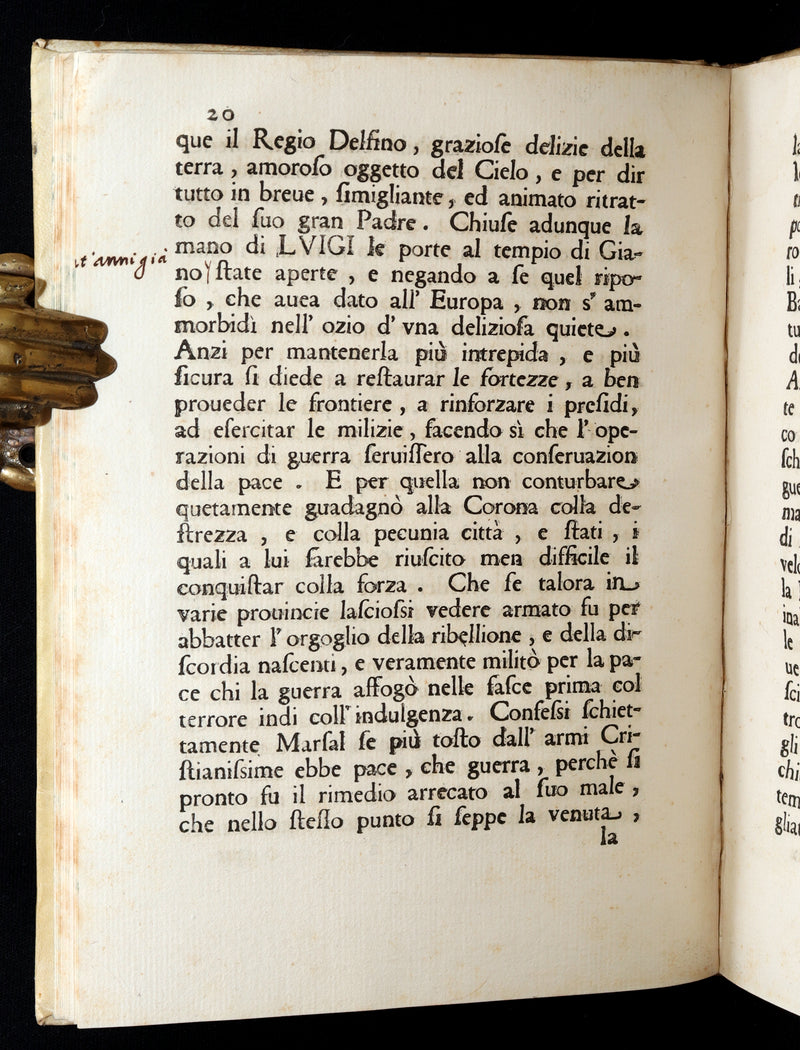 1669 Rare Italian Vellum Book -  Oration in praise of Louis XIV King of France