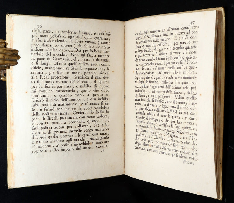 1669 Rare Italian Vellum Book -  Oration in praise of Louis XIV King of France