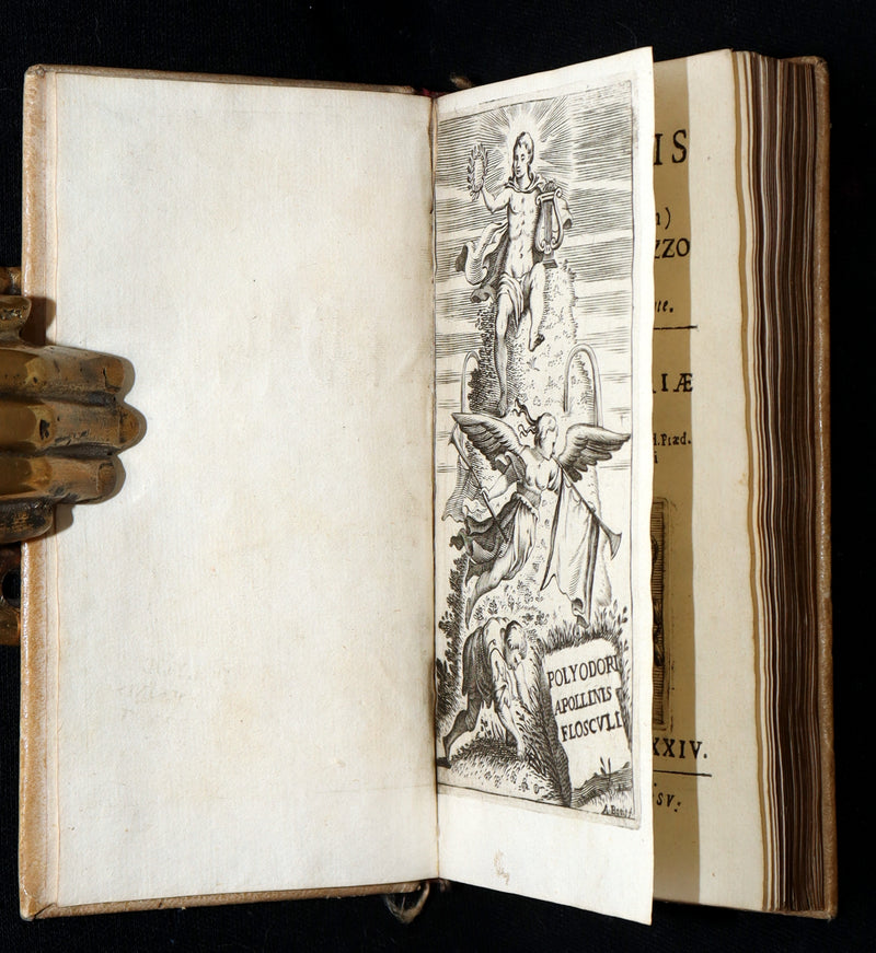 1674 Rare Latin Vellum Book – Polydori Apollinis Flosculi by Benedetto Perazzo