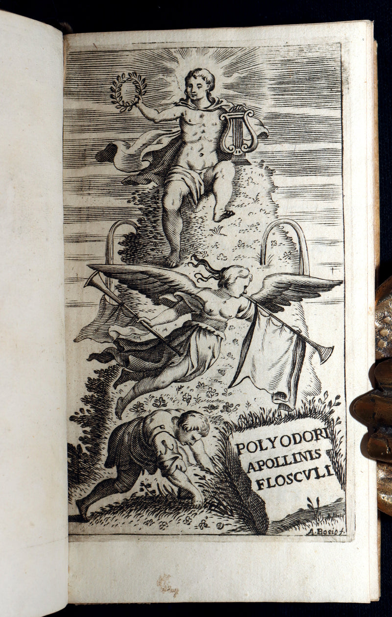 1674 Rare Latin Vellum Book – Polydori Apollinis Flosculi by Benedetto Perazzo