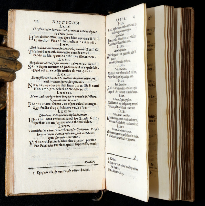 1674 Rare Latin Vellum Book – Polydori Apollinis Flosculi by Benedetto Perazzo