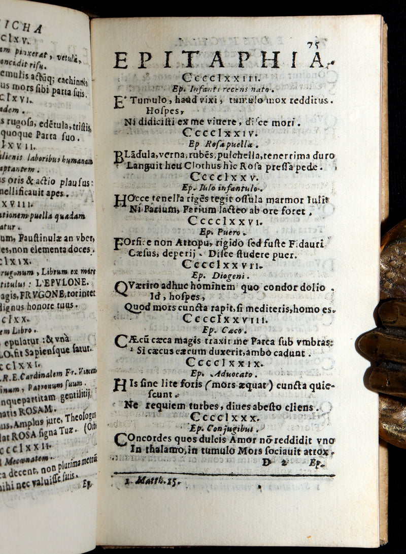 1674 Rare Latin Vellum Book – Polydori Apollinis Flosculi by Benedetto Perazzo