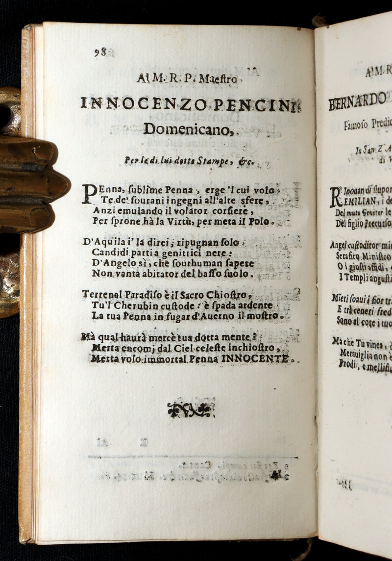 1674 Rare Latin Vellum Book – Polydori Apollinis Flosculi by Benedetto Perazzo