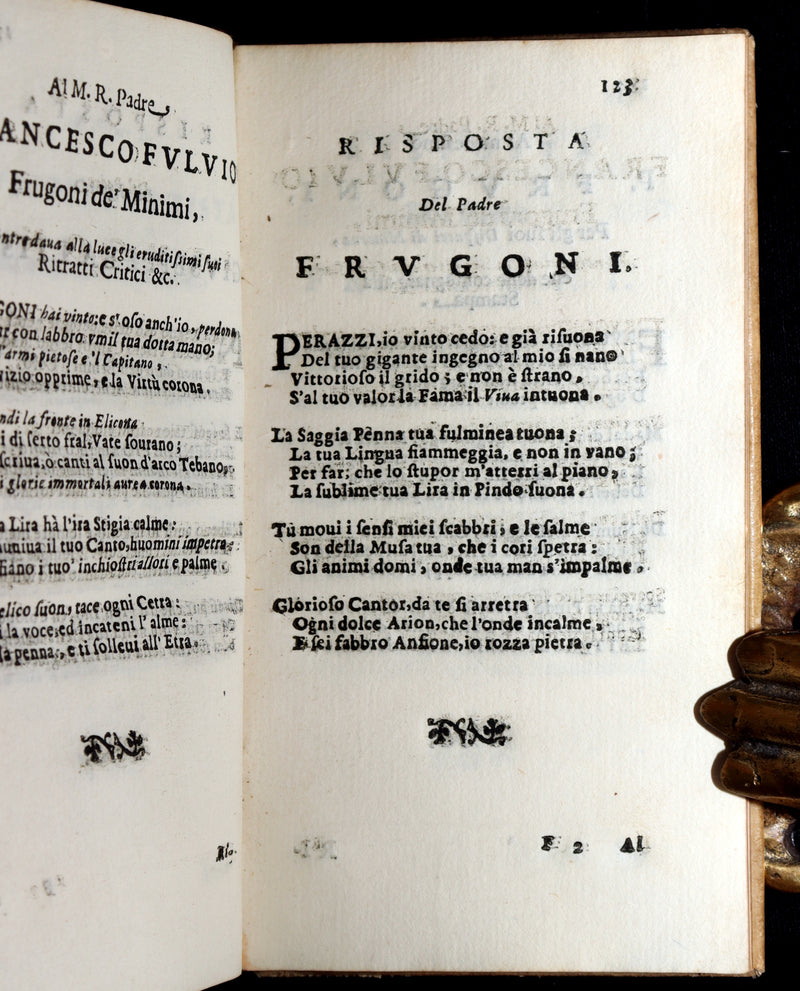 1674 Rare Latin Vellum Book – Polydori Apollinis Flosculi by Benedetto Perazzo