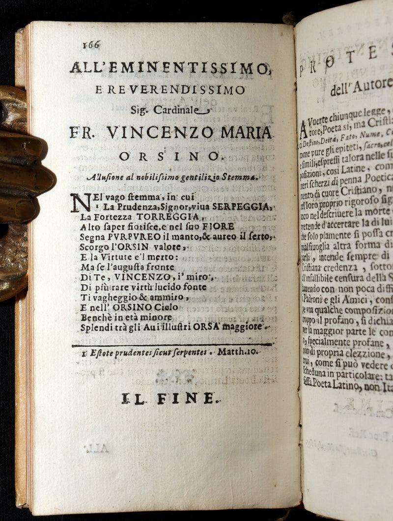 1674 Rare Latin Vellum Book – Polydori Apollinis Flosculi by Benedetto Perazzo