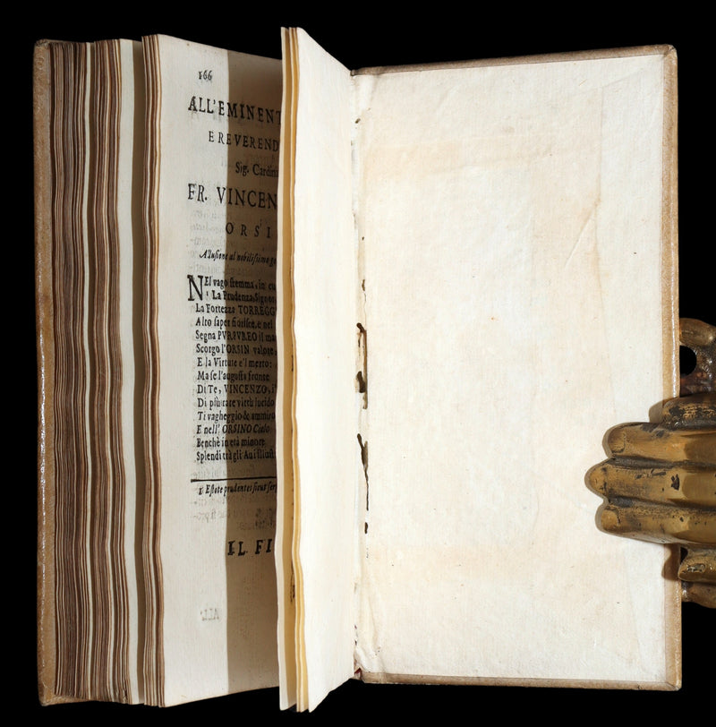 1674 Rare Latin Vellum Book – Polydori Apollinis Flosculi by Benedetto Perazzo