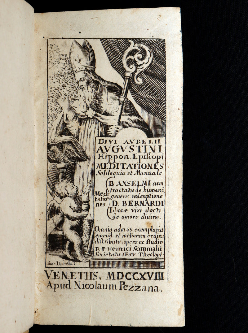 1718 Rare Venetian Edition – Meditationes by Saint Augustine in Vellum