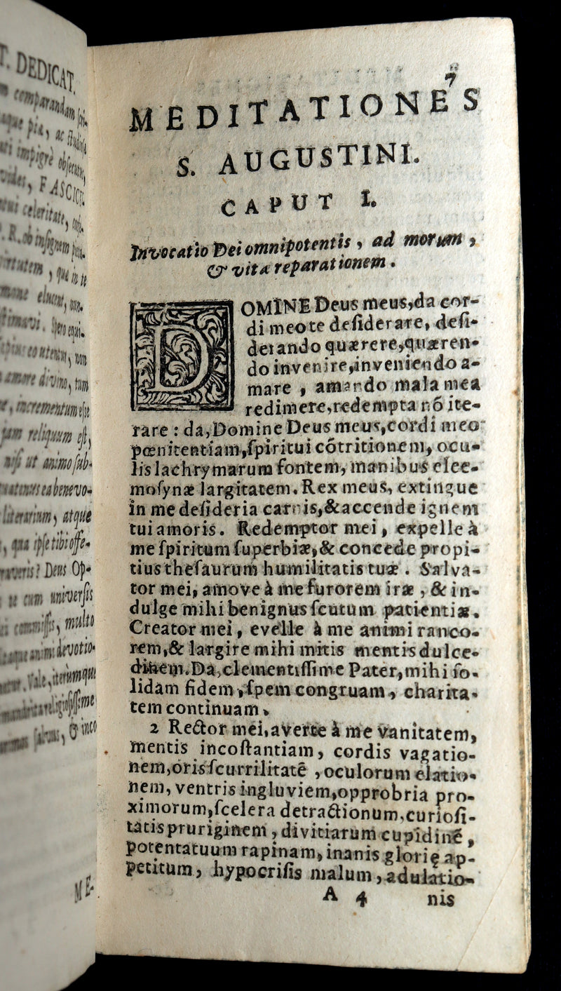 1718 Rare Venetian Edition – Meditationes by Saint Augustine in Vellum