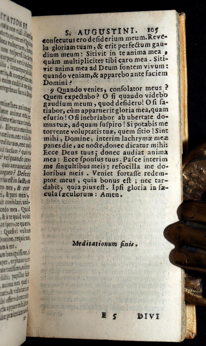 1718 Rare Venetian Edition – Meditationes by Saint Augustine in Vellum