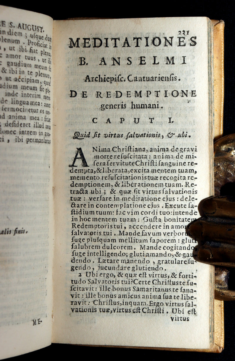 1718 Rare Venetian Edition – Meditationes by Saint Augustine in Vellum