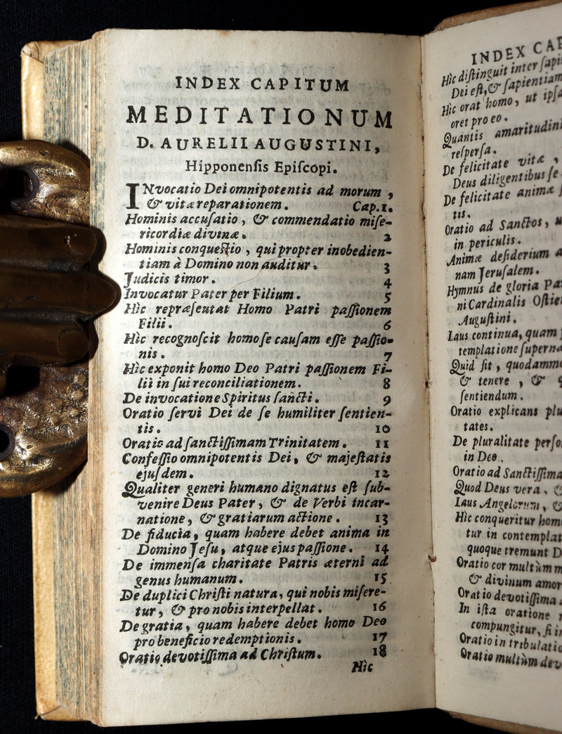 1718 Rare Venetian Edition – Meditationes by Saint Augustine in Vellum