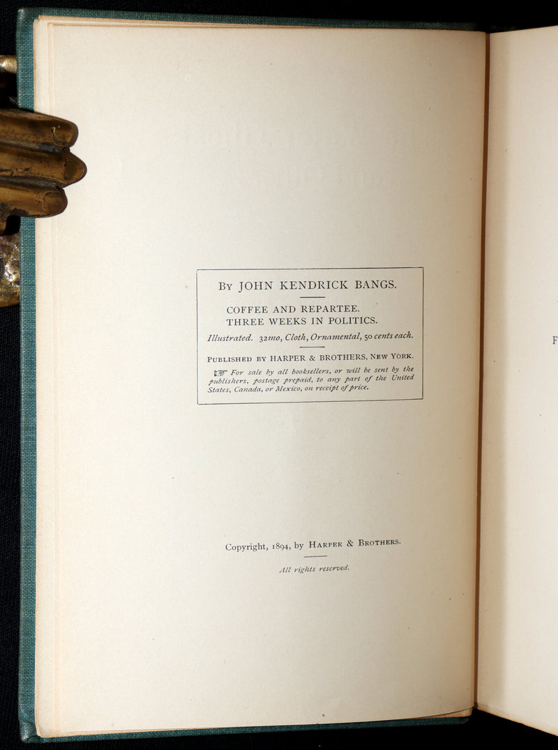 1894 Rare First Edition - The Water Ghost and Other Ghost Stories by J.K. Bangs