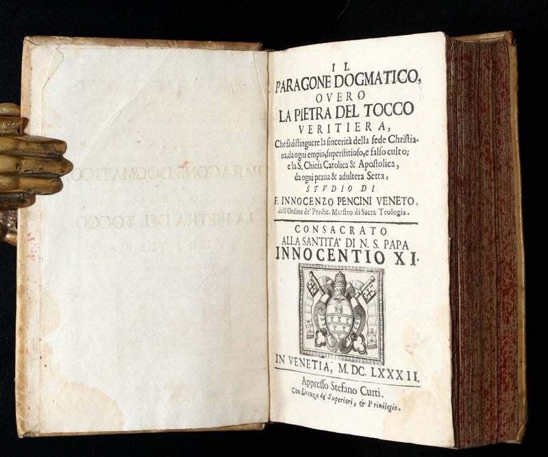 1682 Rare Italian Theological Treatise - Paragone Dogmatico by Innocenzo Pencini
